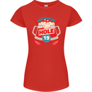 Golf See You at Hole Funny 19th Hole Beer Womens Petite Cut T-Shirt Red