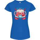 Golf See You at Hole Funny 19th Hole Beer Womens Petite Cut T-Shirt Royal Blue