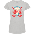 Golf See You at Hole Funny 19th Hole Beer Womens Petite Cut T-Shirt Sports Grey