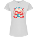 Golf See You at Hole Funny 19th Hole Beer Womens Petite Cut T-Shirt White