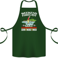 Golf Weekend Golfer Alcohol Beer Funny Cotton Apron 100% Organic Forest Green