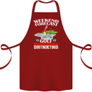 Golf Weekend Golfer Alcohol Beer Funny Cotton Apron 100% Organic Maroon