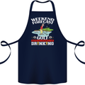 Golf Weekend Golfer Alcohol Beer Funny Cotton Apron 100% Organic Navy Blue