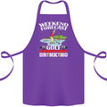 Golf Weekend Golfer Alcohol Beer Funny Cotton Apron 100% Organic Purple