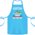 Golf Weekend Golfer Alcohol Beer Funny Cotton Apron 100% Organic Turquoise