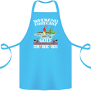 Golf Weekend Golfer Alcohol Beer Funny Cotton Apron 100% Organic Turquoise