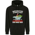 Golf Weekend Golfer Alcohol Beer Funny Mens 80% Cotton Hoodie Black
