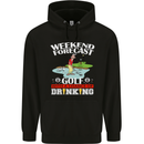 Golf Weekend Golfer Alcohol Beer Funny Mens 80% Cotton Hoodie Black