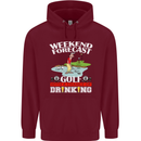 Golf Weekend Golfer Alcohol Beer Funny Mens 80% Cotton Hoodie Maroon