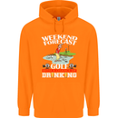 Golf Weekend Golfer Alcohol Beer Funny Mens 80% Cotton Hoodie Orange