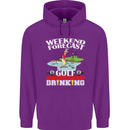 Golf Weekend Golfer Alcohol Beer Funny Mens 80% Cotton Hoodie Purple