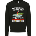 Golf Weekend Golfer Alcohol Beer Funny Mens Sweatshirt Jumper Black