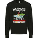 Golf Weekend Golfer Alcohol Beer Funny Mens Sweatshirt Jumper Black