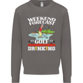 Golf Weekend Golfer Alcohol Beer Funny Mens Sweatshirt Jumper Charcoal
