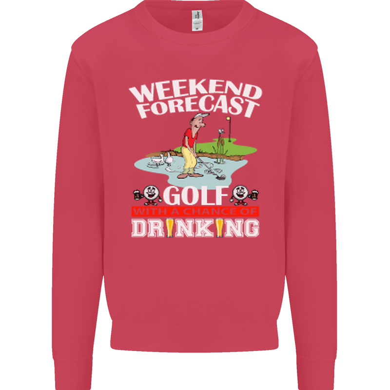 Golf Weekend Golfer Alcohol Beer Funny Mens Sweatshirt Jumper Heliconia