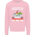 Golf Weekend Golfer Alcohol Beer Funny Mens Sweatshirt Jumper Light Pink