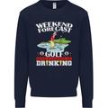 Golf Weekend Golfer Alcohol Beer Funny Mens Sweatshirt Jumper Navy Blue