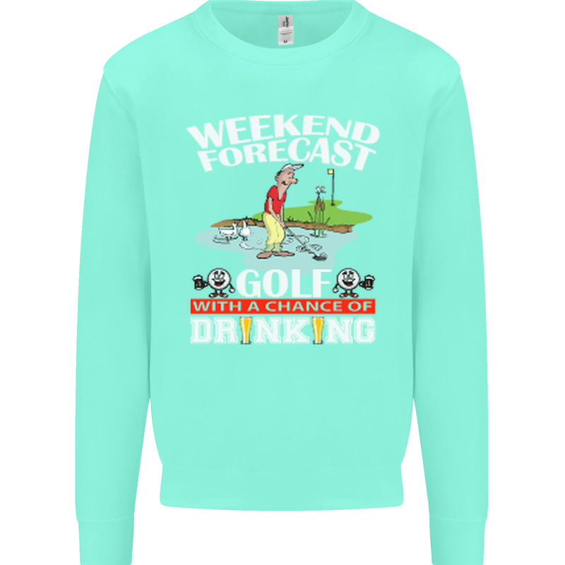 Golf Weekend Golfer Alcohol Beer Funny Mens Sweatshirt Jumper Peppermint