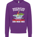 Golf Weekend Golfer Alcohol Beer Funny Mens Sweatshirt Jumper Purple