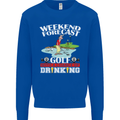 Golf Weekend Golfer Alcohol Beer Funny Mens Sweatshirt Jumper Royal Blue
