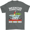 Golf Weekend Golfer Alcohol Beer Funny Mens T-Shirt Cotton Gildan Charcoal