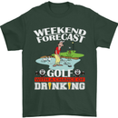 Golf Weekend Golfer Alcohol Beer Funny Mens T-Shirt Cotton Gildan Forest Green