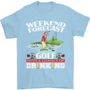 Golf Weekend Golfer Alcohol Beer Funny Mens T-Shirt Cotton Gildan Light Blue