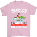 Golf Weekend Golfer Alcohol Beer Funny Mens T-Shirt Cotton Gildan Light Pink