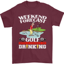 Golf Weekend Golfer Alcohol Beer Funny Mens T-Shirt Cotton Gildan Maroon