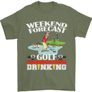 Golf Weekend Golfer Alcohol Beer Funny Mens T-Shirt Cotton Gildan Military Green