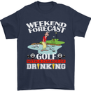 Golf Weekend Golfer Alcohol Beer Funny Mens T-Shirt Cotton Gildan Navy Blue
