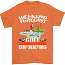 Golf Weekend Golfer Alcohol Beer Funny Mens T-Shirt Cotton Gildan Orange