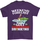 Golf Weekend Golfer Alcohol Beer Funny Mens T-Shirt Cotton Gildan Purple