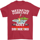 Golf Weekend Golfer Alcohol Beer Funny Mens T-Shirt Cotton Gildan Red