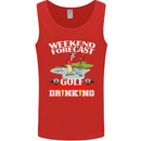 Golf Weekend Golfer Alcohol Beer Funny Mens Vest Tank Top Red