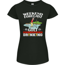 Golf Weekend Golfer Alcohol Beer Funny Womens Petite Cut T-Shirt Black