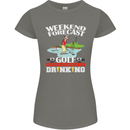 Golf Weekend Golfer Alcohol Beer Funny Womens Petite Cut T-Shirt Charcoal
