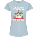 Golf Weekend Golfer Alcohol Beer Funny Womens Petite Cut T-Shirt Light Blue