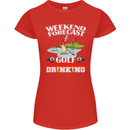 Golf Weekend Golfer Alcohol Beer Funny Womens Petite Cut T-Shirt Red