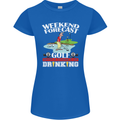 Golf Weekend Golfer Alcohol Beer Funny Womens Petite Cut T-Shirt Royal Blue