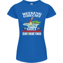 Golf Weekend Golfer Alcohol Beer Funny Womens Petite Cut T-Shirt Royal Blue