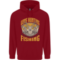 Gone Hunting Then Fishing Funny Hunter Childrens Kids Hoodie Red