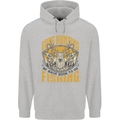 Gone Hunting Then Fishing Funny Hunter Childrens Kids Hoodie Sports Grey