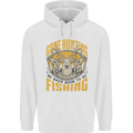 Gone Hunting Then Fishing Funny Hunter Childrens Kids Hoodie White