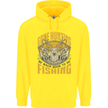 Gone Hunting Then Fishing Funny Hunter Childrens Kids Hoodie Yellow