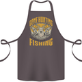 Gone Hunting Then Fishing Funny Hunter Cotton Apron 100% Organic Dark Grey