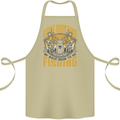 Gone Hunting Then Fishing Funny Hunter Cotton Apron 100% Organic Khaki