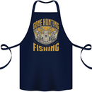 Gone Hunting Then Fishing Funny Hunter Cotton Apron 100% Organic Navy Blue