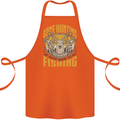 Gone Hunting Then Fishing Funny Hunter Cotton Apron 100% Organic Orange