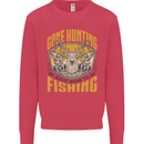 Gone Hunting Then Fishing Funny Hunter Kids Sweatshirt Jumper Heliconia